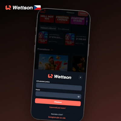 Zadejte promo kód CZWETT50 při registraci ve Wettson Kasino
