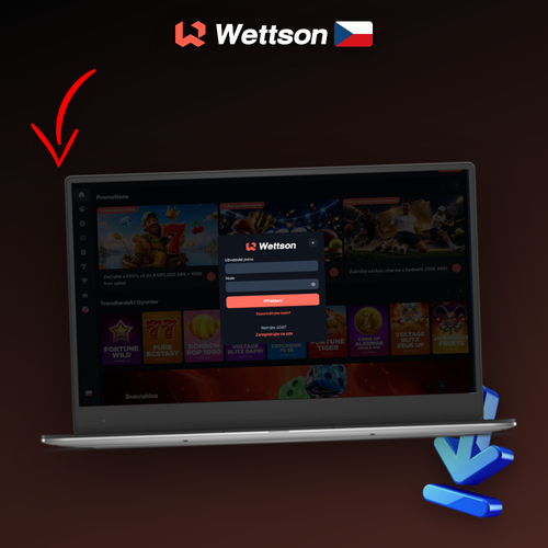 Wettson Kasino registrace – formulář na notebooku a mobilu v češtině