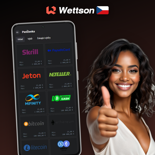 Wettson Kasino vklad – přehled platebních metod včetně karet Visa, Mastercard a kryptoměn